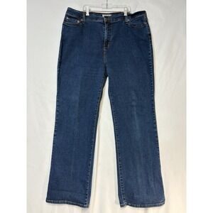 Levi's Woman's 512 CowboyCut jeans Blue Stretch Denim Size 18
